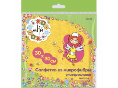 Салфетка универс. из микрофибры желт. 300*300 мм//Elfe от Elfe Салфетка универс. из микрофибры желт. 300*300 мм//Elfe