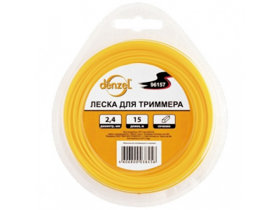 Леска для триммера треугольная, 1,6мм х 15м// Denzel //Россия