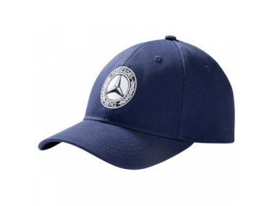 Мужская бейсболка Mercedes Men’s Cap Navy Blue, 100% Cotton, артикул B66041540