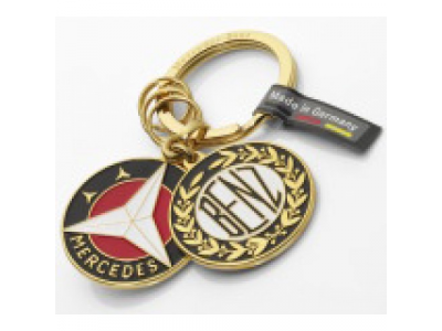 Брелок Mercedes-Benz Key Ring, Sindelfingen, Gold, Brass, артикул B66041523