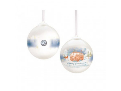Елочный шар с изображением микроавтобуса Volkswagen T1, артикул 000087790G084