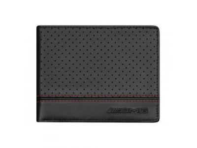 Кожаный кошелек Mercedes-Benz AMG Wallet, Black Lambskin, Restyle, артикул B66953227