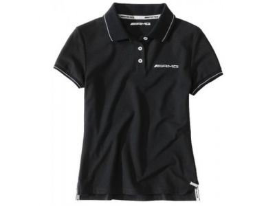 Женское поло Mercedes Women's Polo Shirt AMG Black, артикул B66953793