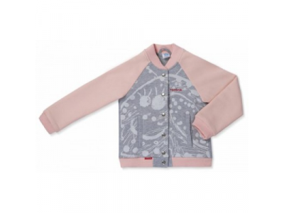 Детская куртка-бомбер Toyota Girls Bomber, Grey - Pink, артикул TMDR12G128