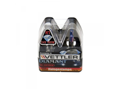 Лампа галоген.H1 24 V 100 W Diamant (к-т) (P14.5s) VETTLER от VETTLER Лампа галоген.H1 24 V 100 W Diamant (к-т) (P14.5s) VETTLER
